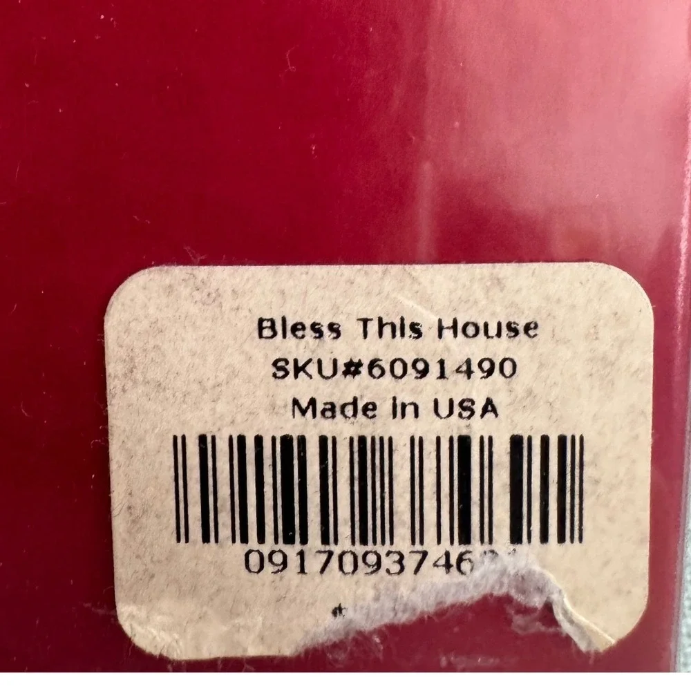 Lenox Bless This House Fireplace Ornament Ivory China Gold Trim 6091490 USA Made